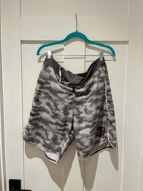 Phalanx Gray Camo MMA Logo Grappling Board Shorts